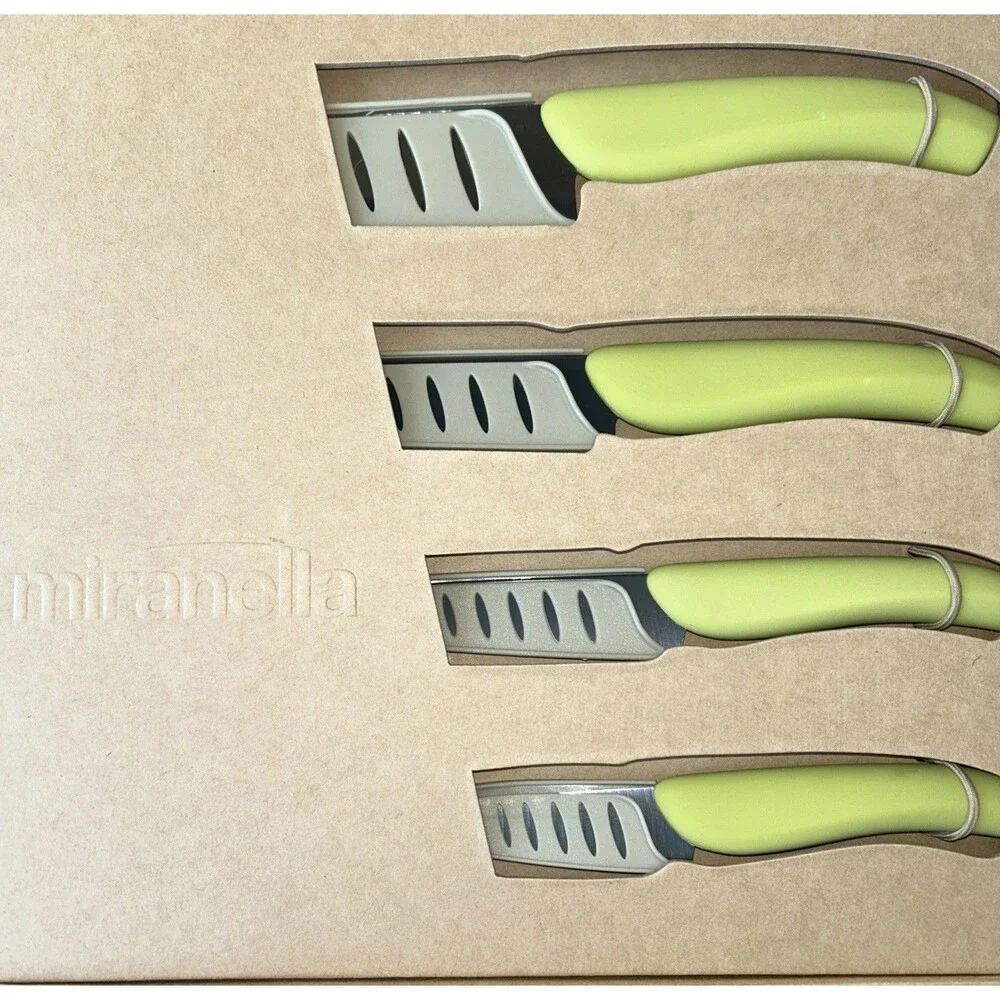 Miranella Set Four Ceramic Knives blade lengths of 3